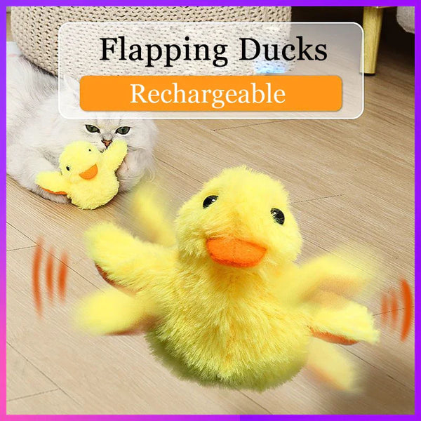 Interactive Electric Duck Toy for Cats – Flapping, Chirping & Rechargeable Bird Toy
