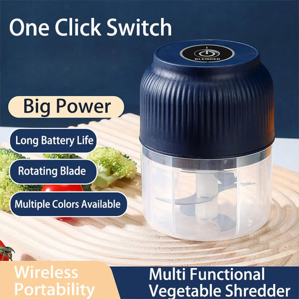 Mini Wireless Electric Garlic Chopper – 250ml USB Rechargeable Food Chopper for Kitchen