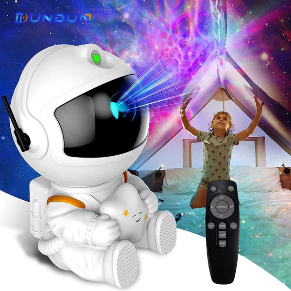 Galaxy Star Astronaut Projector – LED Night Light for Bedroom, Kids & Home Decor