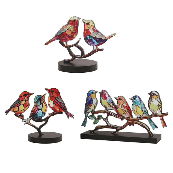 Birds on Branch Decorative Figurine – Elegant Nature-Inspired Home & Office Decor