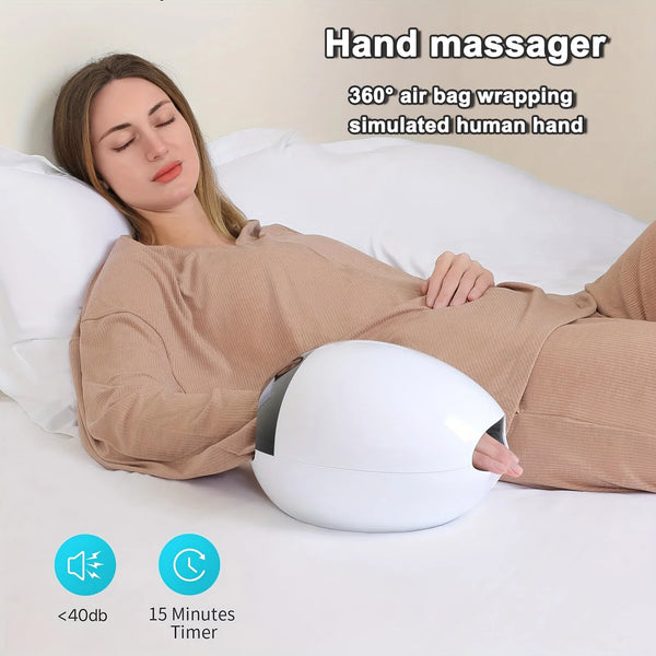 Portable Rechargeable Hand Massager – Compression & Vibration for Arthritis & Fatigue Relief