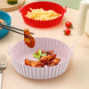 Reusable Silicone Air Fryer Liner Pot – 8 Inch Non-Stick, Oil-Draining, Dishwasher Safe