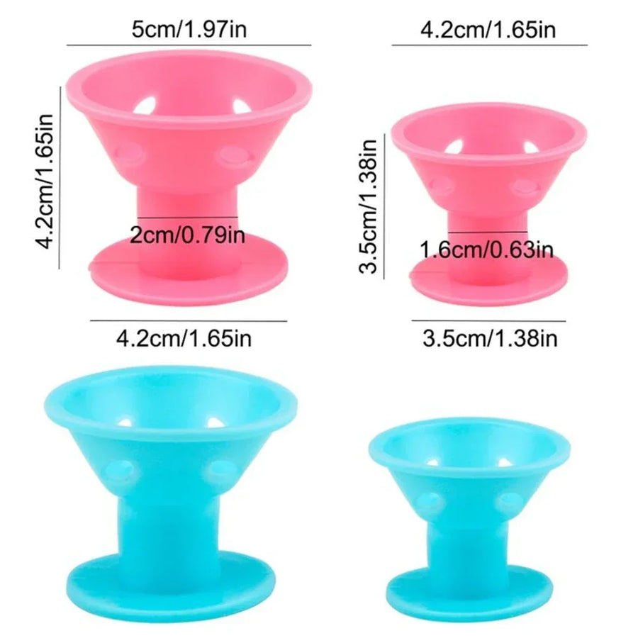 Heatless Hair Curlers Set – 10 Pcs Soft Overnight Silicone Rollers for Women & Kids, No Heat Damage