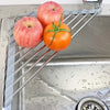 Foldable Triangle Dish Drying Rack – Stainless Steel Corner Sink Organizer & Sponge Holder