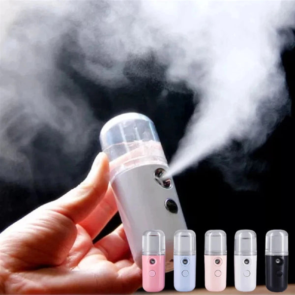 Portable Nano Mist Facial Steamer – USB Rechargeable Face Sprayer & Humidifier for Deep Hydration