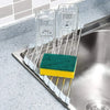 Foldable Triangle Dish Drying Rack – Stainless Steel Corner Sink Organizer & Sponge Holder