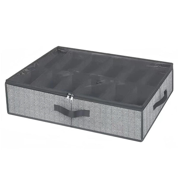 Under Bed Shoe Storage Organizer – Holds 12–16 Pairs, Transparent Window, Foldable