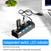 High-Speed USB 2.0 Hub Adapter – 4 or 7 Port USB Splitter with LED Switch for PC & Laptop