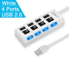 High-Speed USB 2.0 Hub Adapter – 4 or 7 Port USB Splitter with LED Switch for PC & Laptop