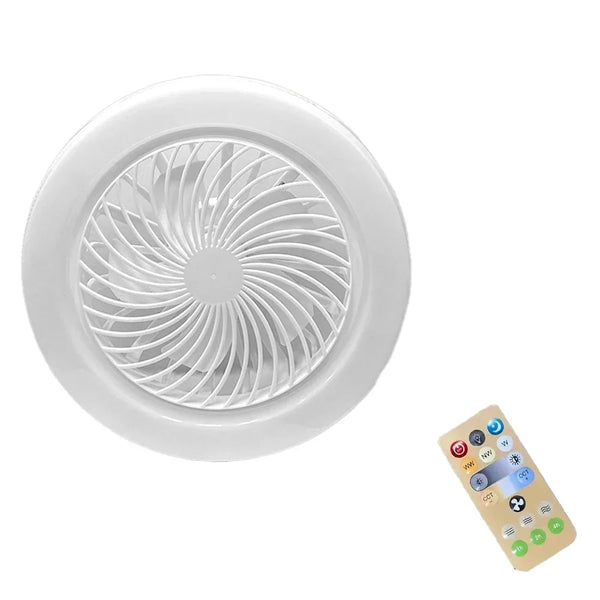 Modern Invisible Ceiling Fan with LED Lamp – Silent, Remote Control for Bedroom & Living Room