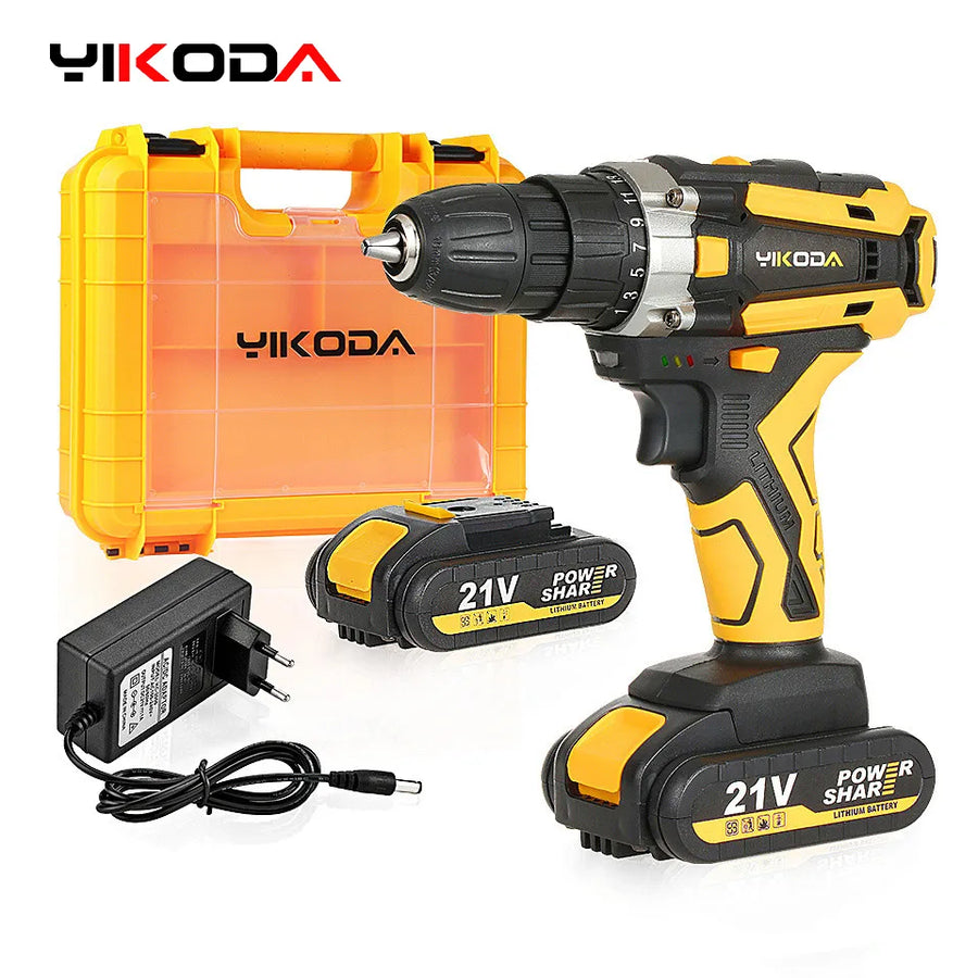 21V Cordless Rechargeable Electric Drill – Variable Speed, Lightweight for DIY & Pro Use