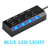 High-Speed USB 2.0 Hub Adapter – 4 or 7 Port USB Splitter with LED Switch for PC & Laptop