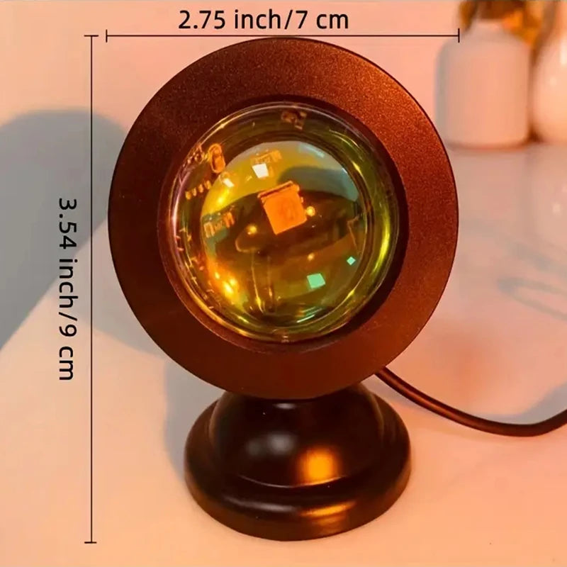 Sunset Lamp Projection LED Light with Remote – 16 Colors, 4 Modes RGB Night Light
