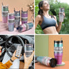 Stainless Steel Tumbler Water Bottle with Straw – 24Hr Cold, 12Hr Hot, Leak-Proof