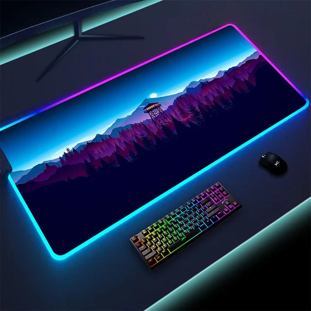 Luminous RGB LED Mouse Pad – Large Gaming Desk Pad with Waterproof Surface