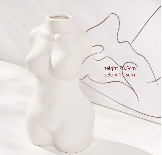 Home Decor Sculpture Ceramic Vase – Artistic Statement Piece for Living Room & Office