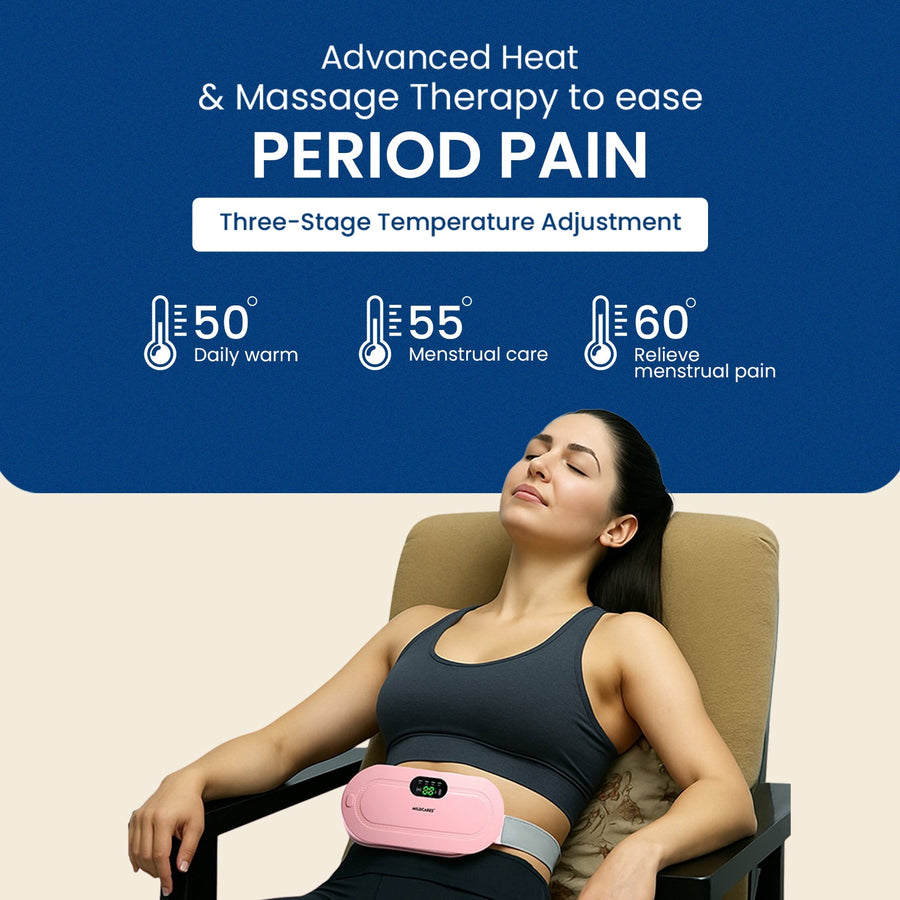 Warm Massage Waist Belt – Heat & Vibration Therapy for Menstrual Cramps & Back Pain
