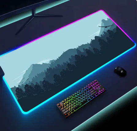 Luminous RGB LED Mouse Pad – Large Gaming Desk Pad with Waterproof Surface