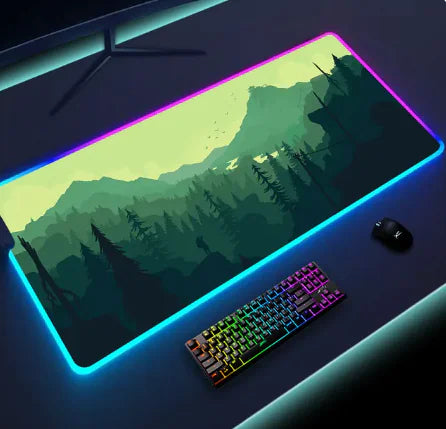 Luminous RGB LED Mouse Pad – Large Gaming Desk Pad with Waterproof Surface