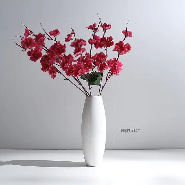 Modern Minimalist White Hemp Rope Ceramic Vase – Scandinavian & Boho Home Decor