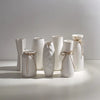 Modern Minimalist White Hemp Rope Ceramic Vase – Scandinavian & Boho Home Decor
