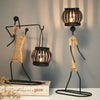 Nordic Metal Candlestick – Minimalist Scandinavian Home Decor for Dining & Shelf