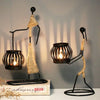 Nordic Metal Candlestick – Minimalist Scandinavian Home Decor for Dining & Shelf
