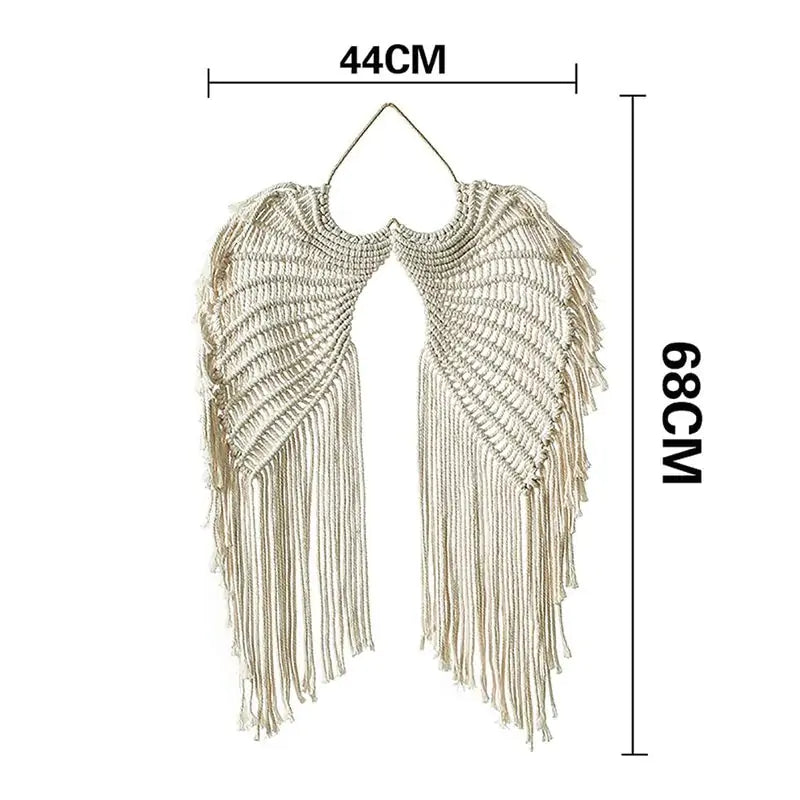 Angel Wings Woven Wall Hanging Decor – Boho Nursery & Home Decoration