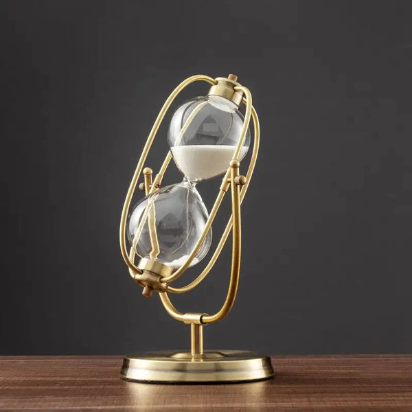SenYork 360° Rotating Metal Sand Hourglass – Decorative Timer for Desk & Home