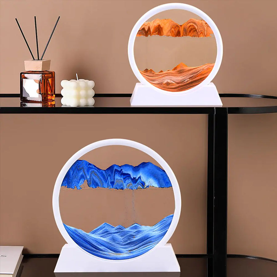 SenYork 3D Moving Sand Art Decor – Mesmerizing Desk Decoration & Stress Relief