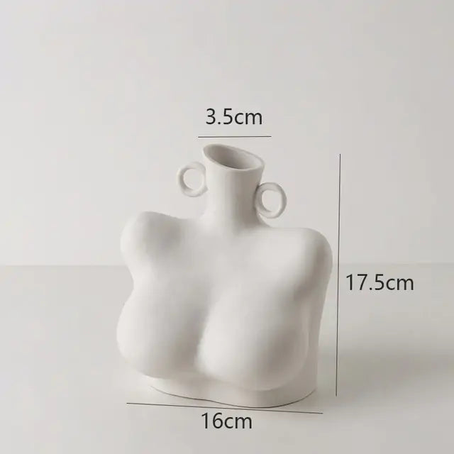 Home Decor Sculpture Ceramic Vase – Artistic Statement Piece for Living Room & Office