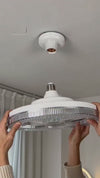 Modern Invisible Ceiling Fan with LED Lamp – Silent, Remote Control for Bedroom & Living Room