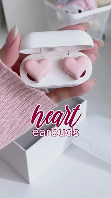Heart-Shaped Bluetooth Wireless Headphones – Stylish Fashion Headphones with Mic