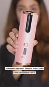 Cordless Hair Curler Machine – 4 Timer Settings, Digital Display & Fast Heat-Up