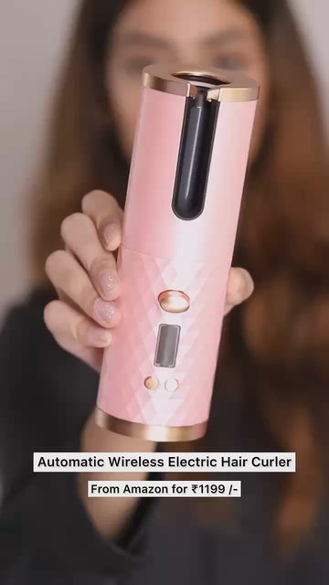 Cordless Hair Curler Machine – 4 Timer Settings, Digital Display & Fast Heat-Up