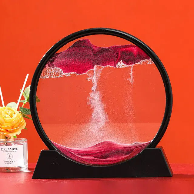 SenYork 3D Moving Sand Art Decor – Mesmerizing Desk Decoration & Stress Relief