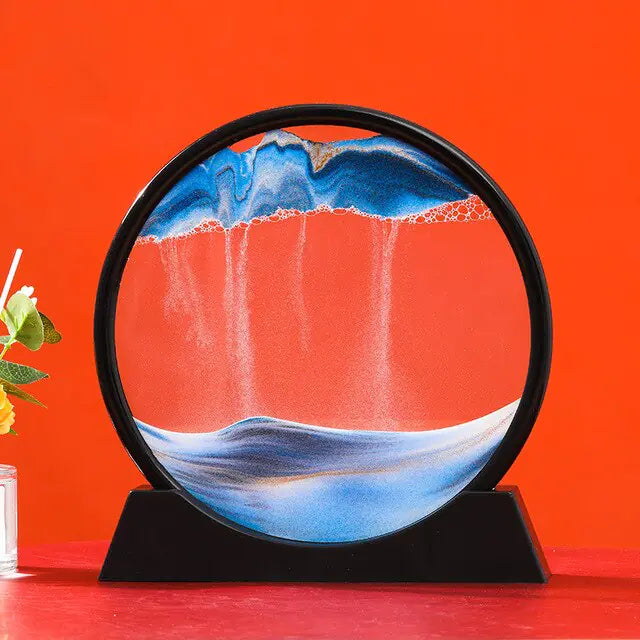 SenYork 3D Moving Sand Art Decor – Mesmerizing Desk Decoration & Stress Relief
