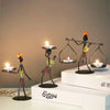 Nordic Metal Candlestick – Minimalist Scandinavian Home Decor for Dining & Shelf