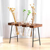 Glass & Wood Vase Planter – Minimalist Desktop Decor for Home & Office