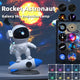 Rocket Astronaut Galaxy Starry Sky Projector Lamp – LED Night Light for Bedroom & Desk