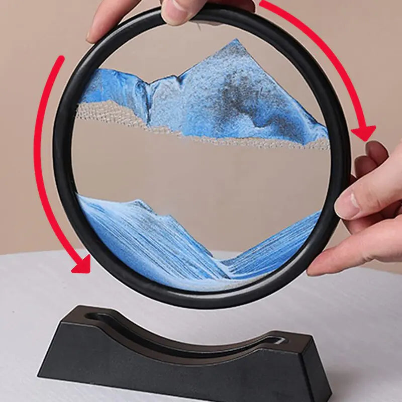 SenYork 3D Moving Sand Art Decor – Mesmerizing Desk Decoration & Stress Relief